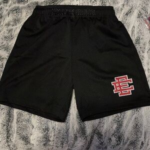 ERIC EMANUEL SHORTS BLACK  RED DECAL XO( ALL SIZES ) HIT ME UP FOR THE PRICE